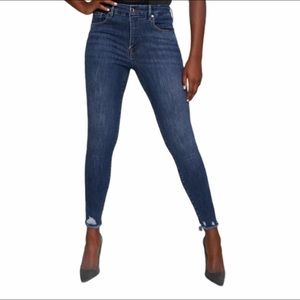 NWT Good American Good Legs Crop blue614